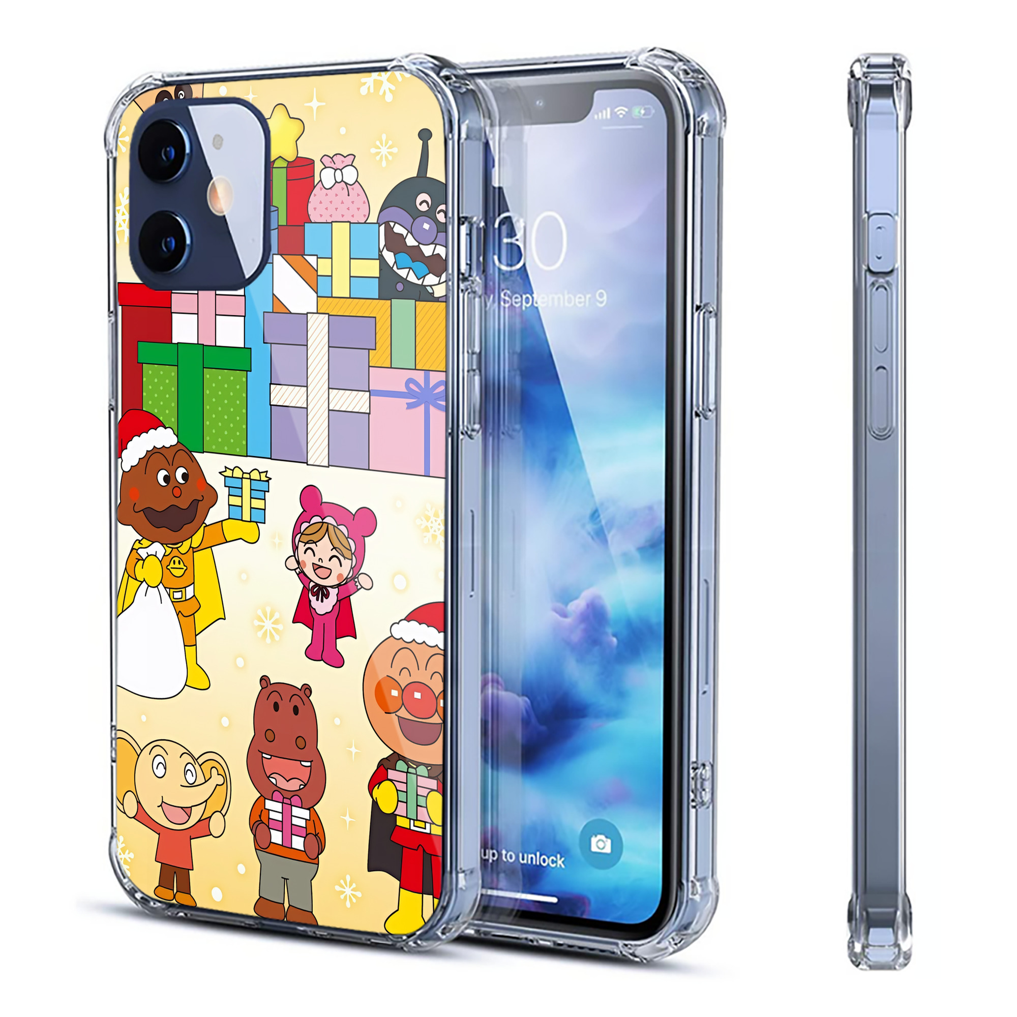 （画像用） アンパンマン Anpanman 【iPhone 12シリーズ対応】透明スマホケース（クリアソフトケース）